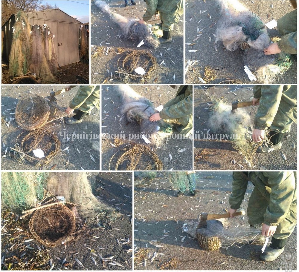 Чернігівським рибоохоронним патрулем знищено майже 3 км сіток