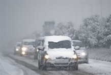 Державтоінспекція закрила виїзд автотранспорту з Одеси через сніговий буран, що насувається на місто