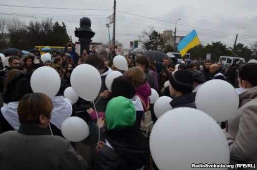 У Криму відбулася акція «За мир та єдність України». Відео