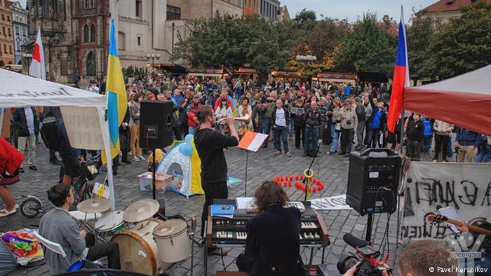 Празький Майдан: Виходитимемо, доки чеський уряд не зрозуміє, що зраджує Україну