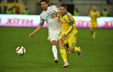Україна перемогла Словенію у першому матчі плей-офф відбору до Євро-2016. Відео