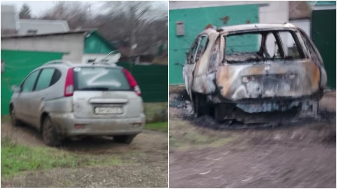 Маріупольський Спротив підірвав автівку російського військового офіцера кавказького підрозділу