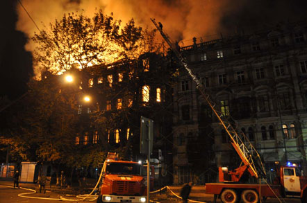В Одесі згоріла пам’ятка архітектури національного значення - будинок Руссова. Фото