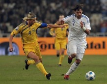 Футбол. Перша гра між збірними України та Греції завершилася внічию